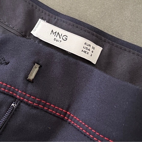 Mango Navy Suit Pants with Red Stitching - Picture 12 of 12